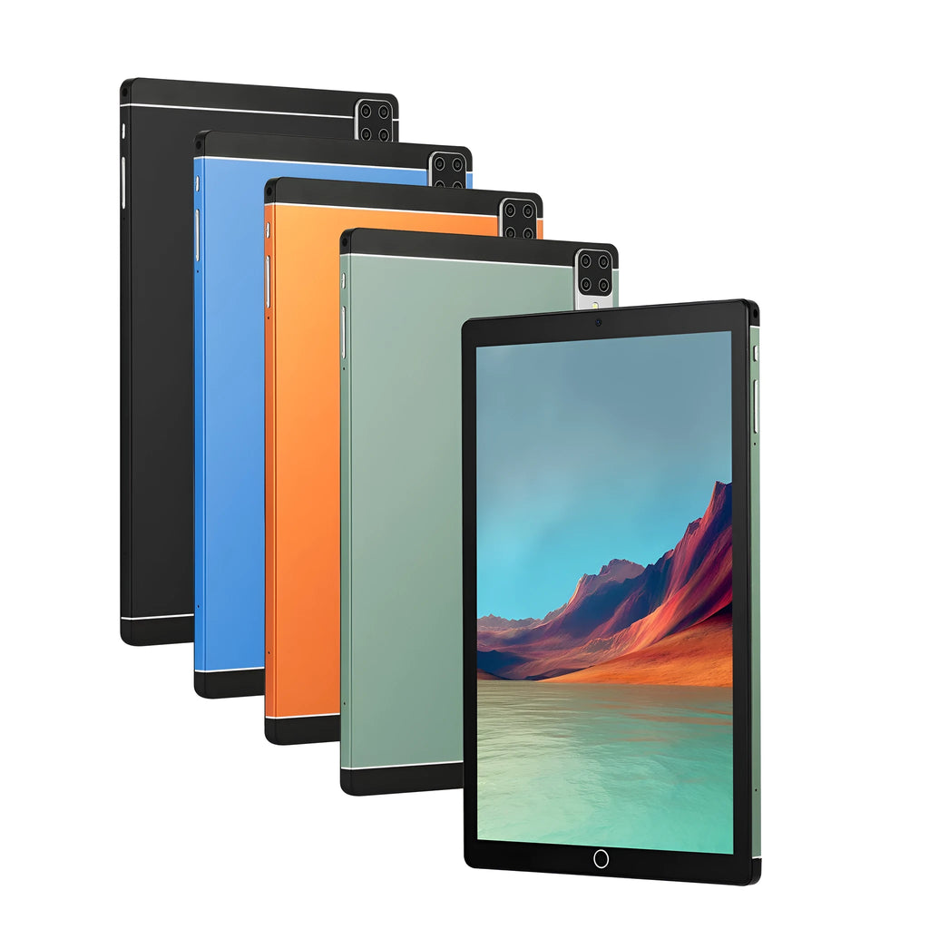Android 15 tablet with 11.6 inch screen in choice of black, blue, green or orange colours