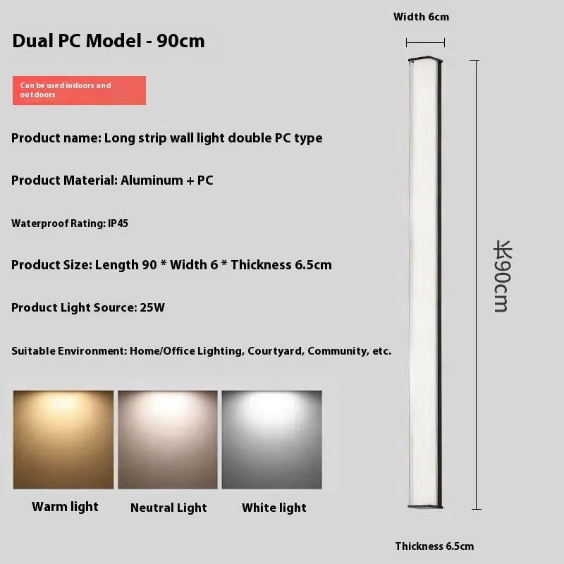 Modern outdoor wall lamp mounted on an exterior wall, showcasing its simple design.