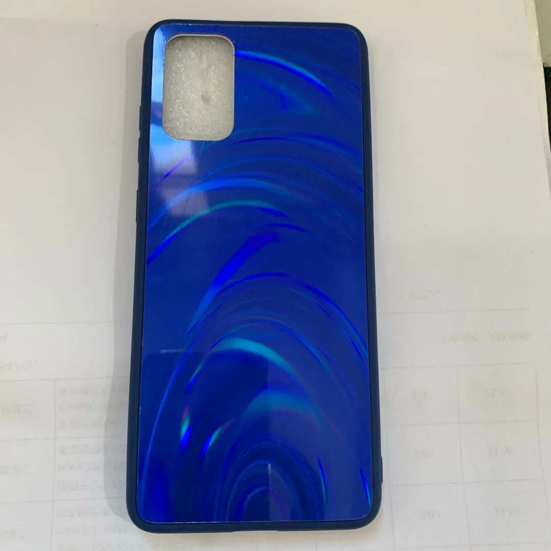 Marble pattern shockproof silicone phone case for Samsung models in multiple colours.