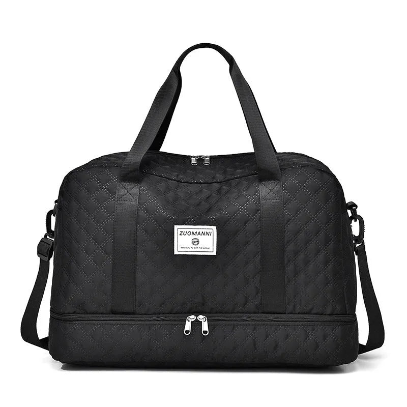 Large Oxford cloth travel holdall in a solid colour, shown with a capacity of 36-55 litres for buggies and luggage.