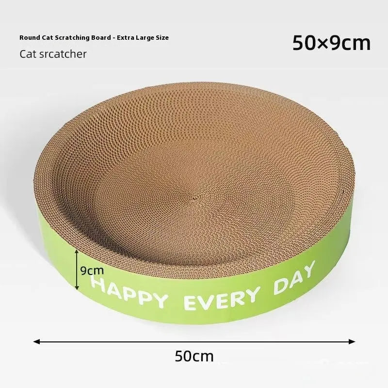 Round green cat nest with sisal scratching surface, 50cm diameter