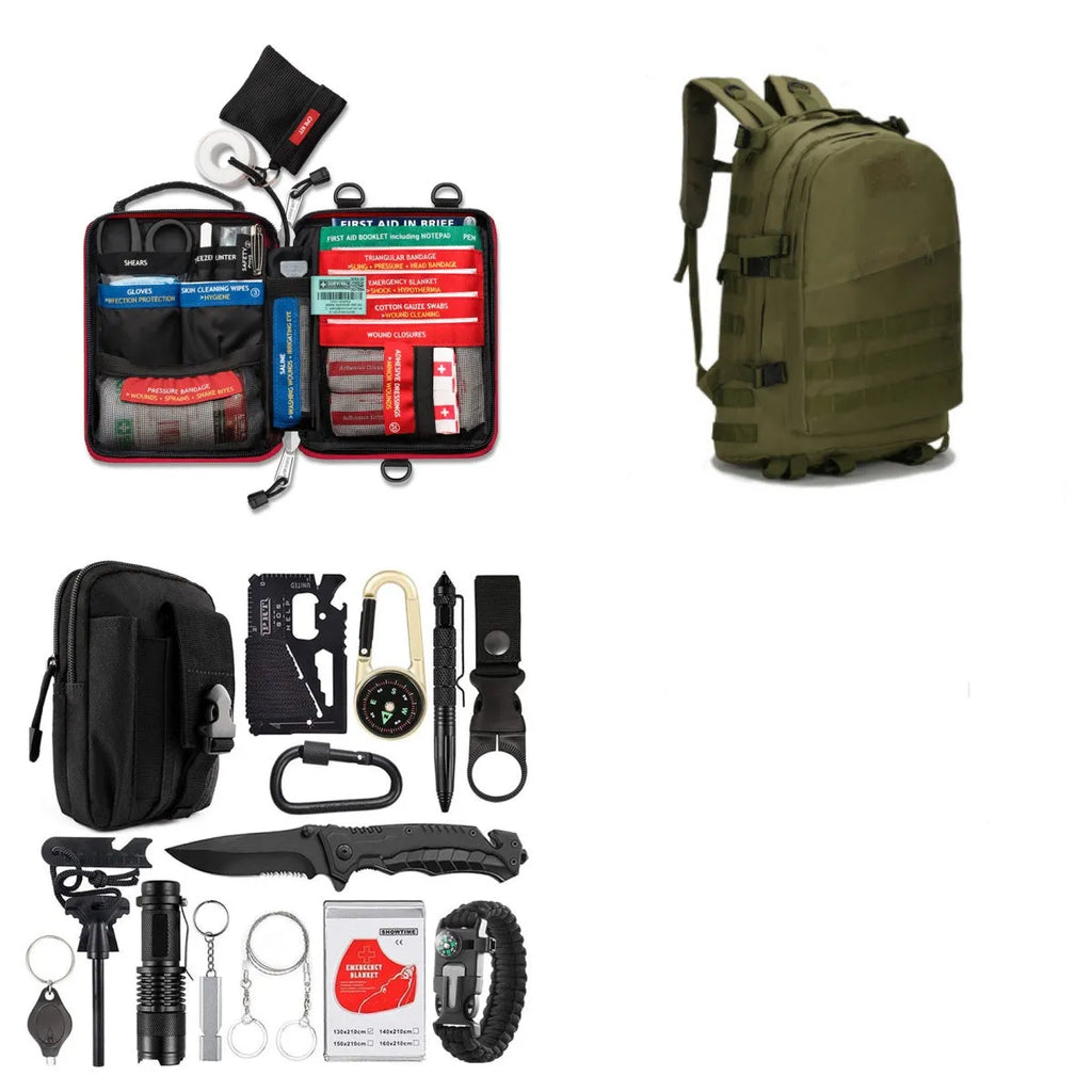 Outdoor camping multi-function survival tool compact 17.5x12x6cm self-defence SOS equipment