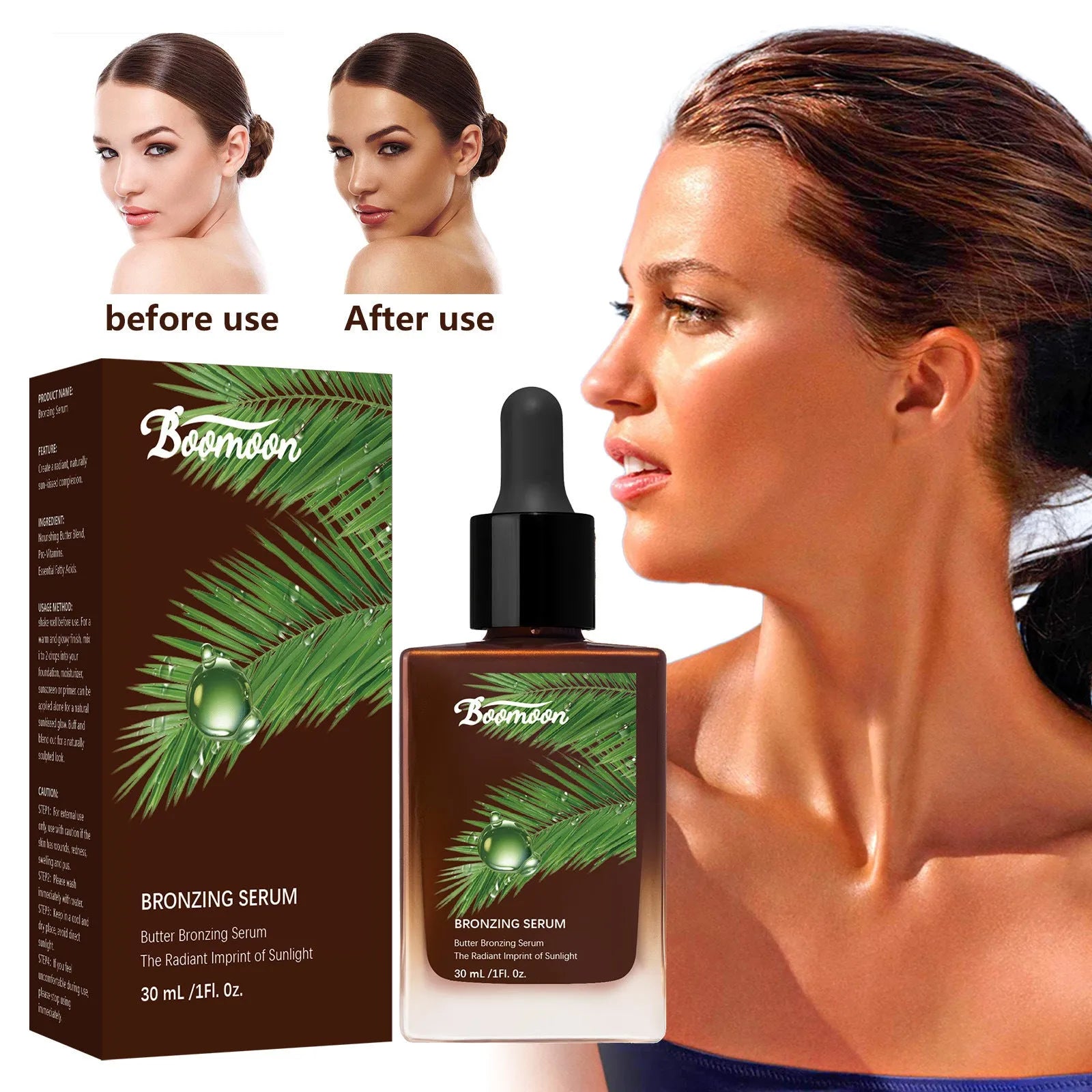 30ml bronze black nursing solution bottle for eye care measuring 101mm tall