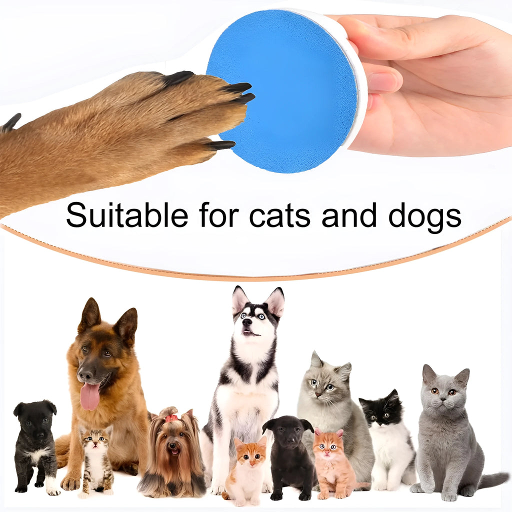 Upgraded dog nail scratch board with ergonomic handle in blue colour option