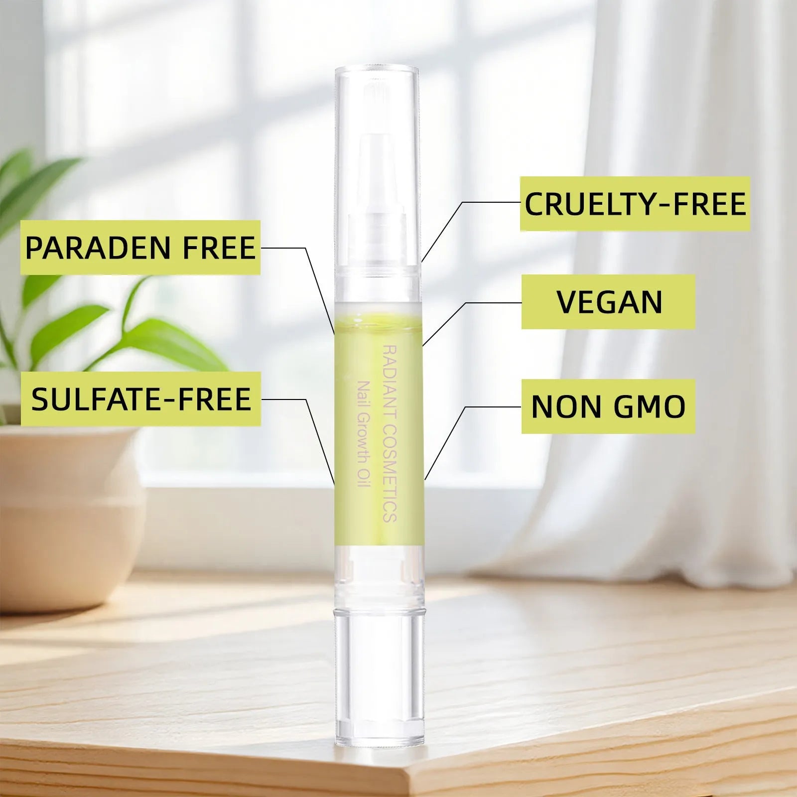3ml nail growth oil bottle for wash-free nail treatment and cuticle moisturising