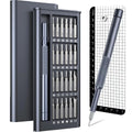 25-in-one magnetic screwdriver set with knurled handle, showing chrome vanadium steel bits.