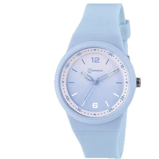 Children's quartz watch with 38mm dial and spiral crown in blue colour