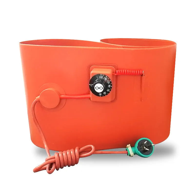 Silicone rubber heating belt wrapped around 200-litre industrial oil drum