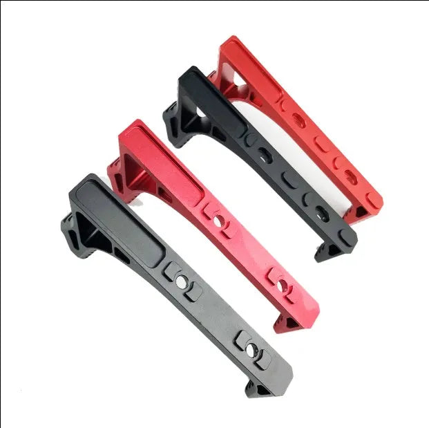 Aluminium keymod and mlok hand stop for ar15 tactical rifles in black and red colour options