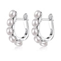 925 silver stud earrings for women, platinum electroplate, 5.6 x 24mm