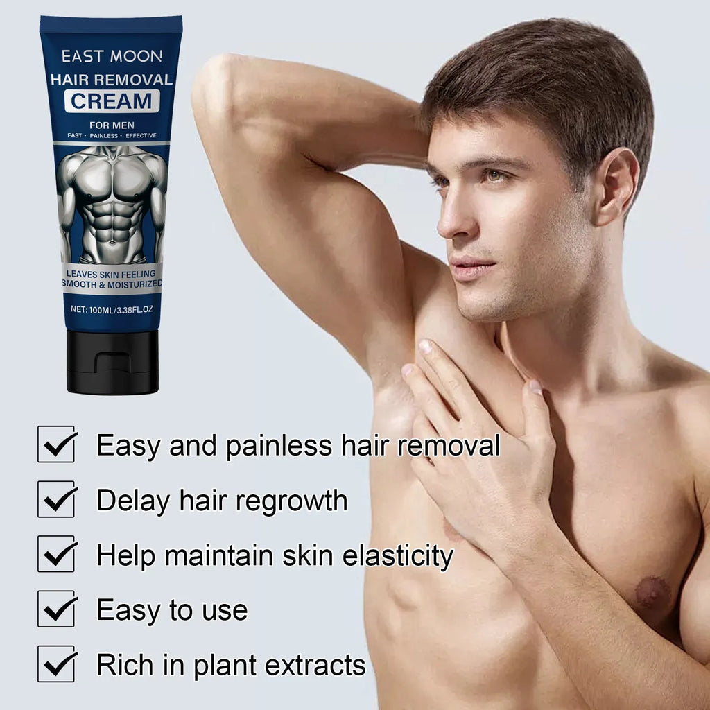 Men's 100ml hair removal cream for facial beard, lip, armpit, hand and leg body depilatory