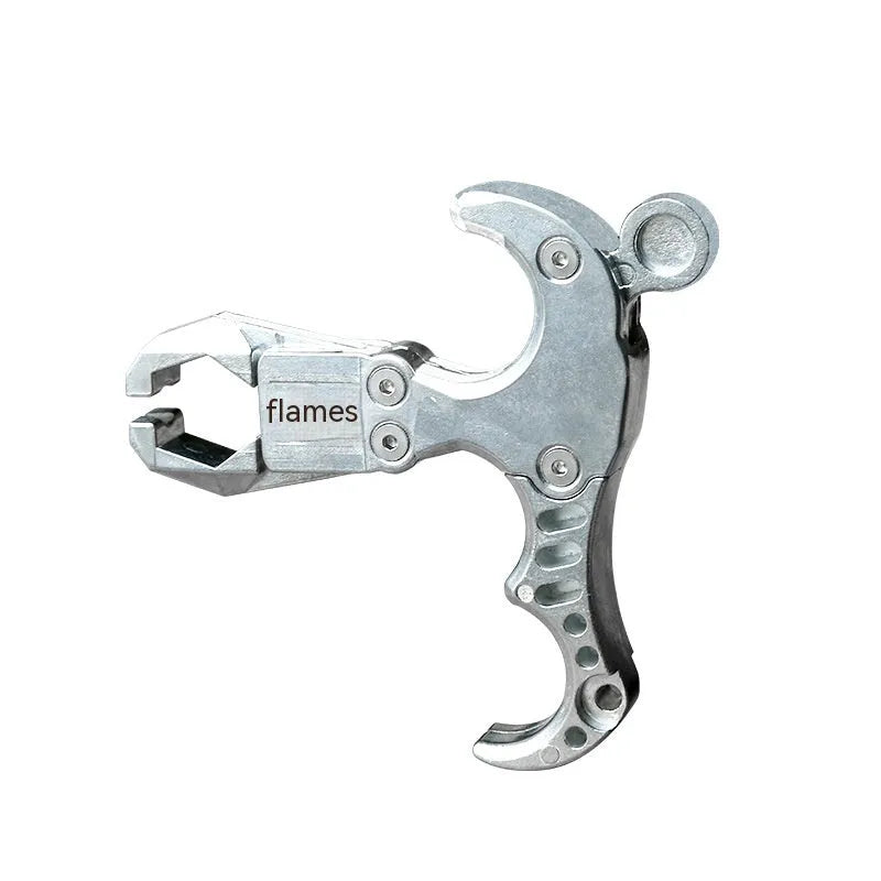 Zinc alloy archery release aid with two-axis harpoon clip mechanism for compound bows