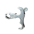 Zinc alloy archery release aid with two-axis harpoon clip mechanism for compound bows
