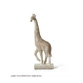 Wood colour synthetic resin giraffe decorative ornament standing 30.5cm tall.
