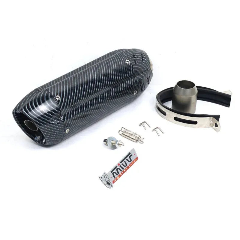 Stainless steel small hexagonal motorcycle exhaust pipe modification with 51mm connection