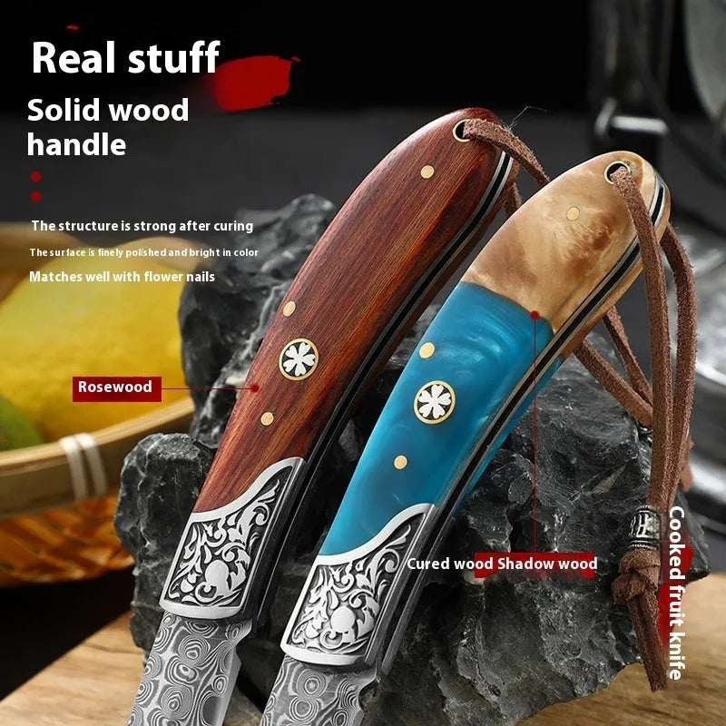 VG10 stainless steel mini folding pocket knife with blue or red dovetail handle
