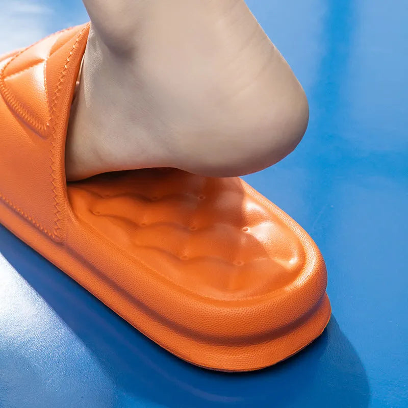EVA bath slippers with thick sole in various colours for bathroom safety