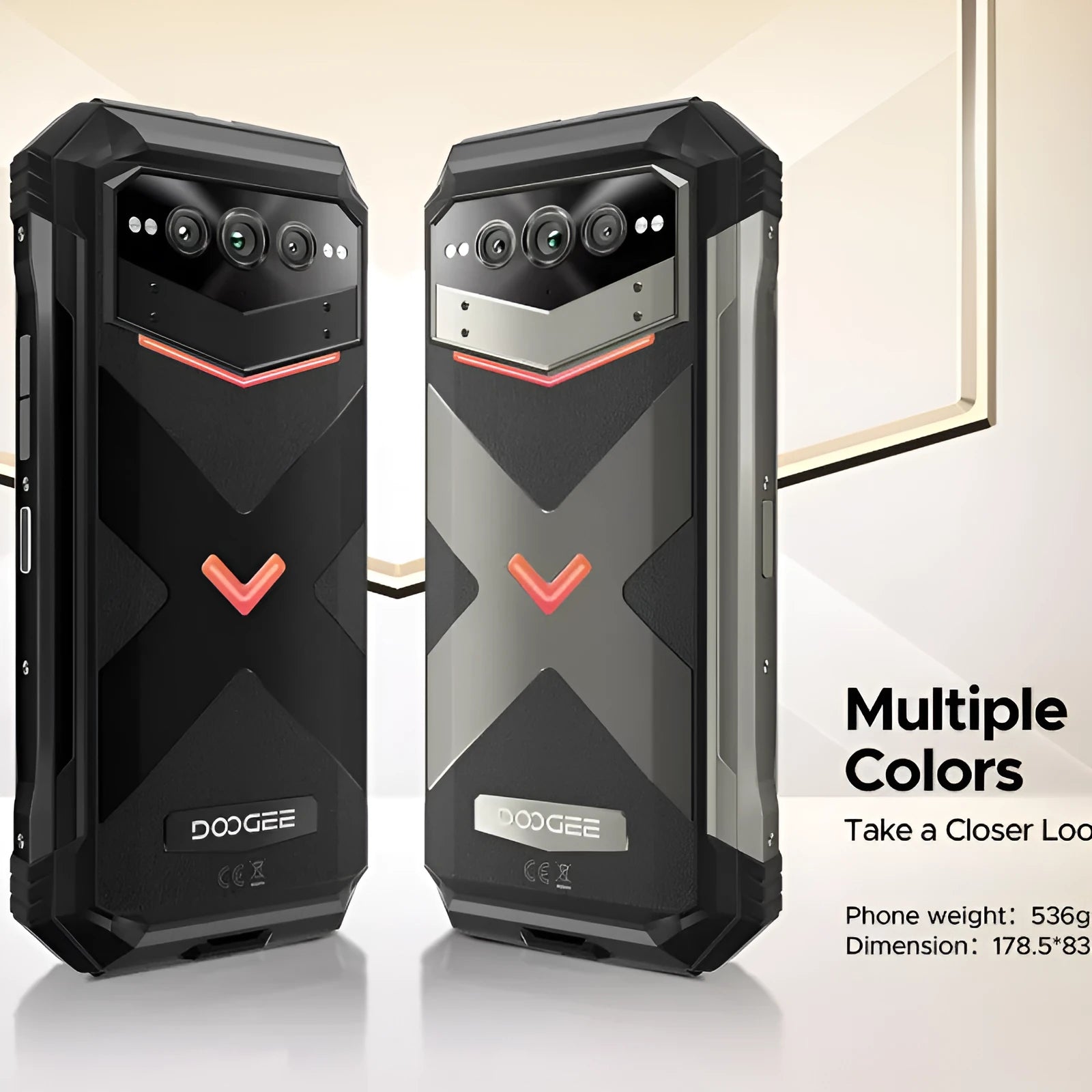 VMAX PRO mobile phone in black or grey colour with plastic housing, charger, and manual