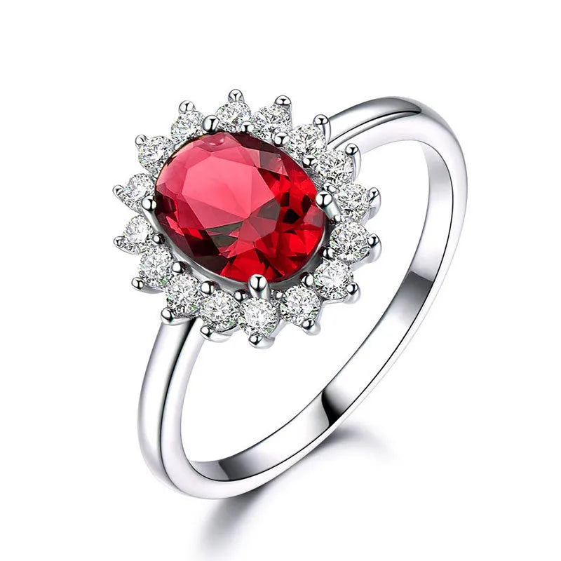 Women's floral moissanite ring with zirconium inlay on electroplated copper band