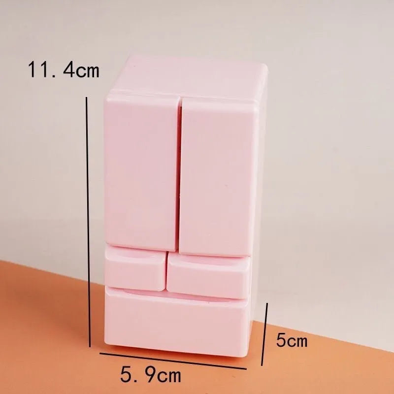 White miniature candy shop plastic model with LED light, 11.4 cm tall.