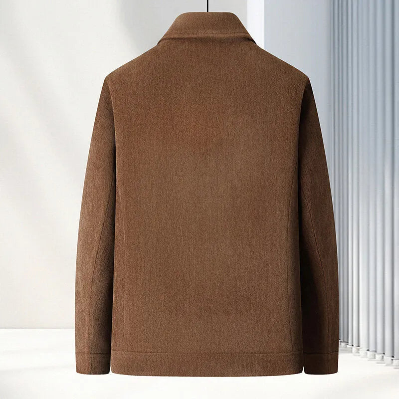 Men's slim fit lapel casual coat in polyvinyl alcohol fiber available in four colours