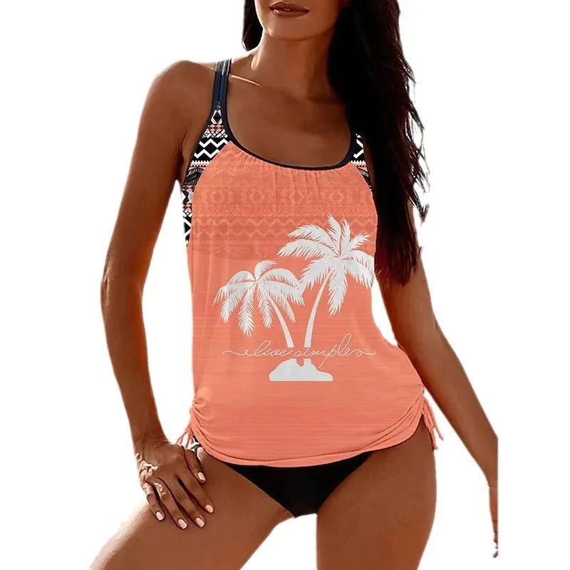 Tangini women's split bikini briefs in loose fit, available in multiple colours.