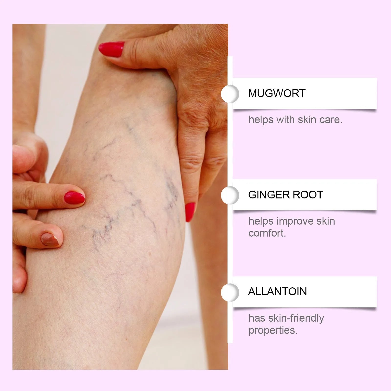 Pack of four legs nursing adhesive micro needle bandages with moxa and ginger formula.