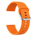 Silicone replacement strap with silver buckle for Fitbit Versa 3 and Sense 2 in multiple colour options.
