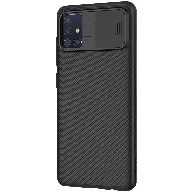 Black PC back cover case for Samsung Galaxy A51, hard shell protective phone case
