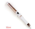 Automatic ceramic electric curling iron with LED display in black, showing barrel and control buttons