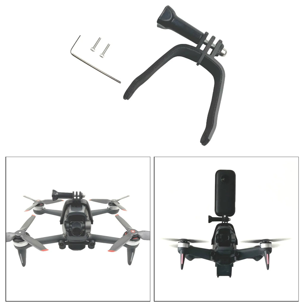 3D printed FPV drone panoramic top-mount expansion bracket for GoPro cameras