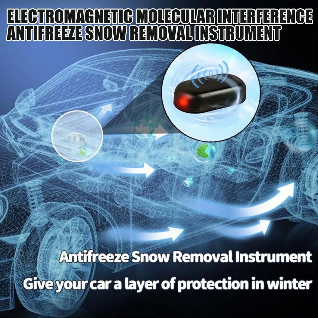 Black car de-icing tool measuring 5cm for winter windscreen snow and ice removal