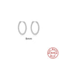 S925 sterling silver twisted string round earrings in gold or white gold electroplated finishes