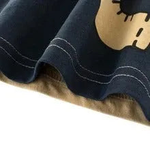 Boys' cotton T-shirt with animal graphic print in sizes 90-140cm
