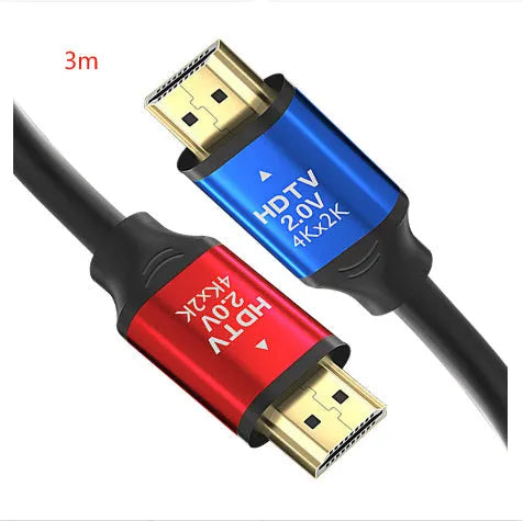 HDMI cable with aluminium alloy gold-plated connector, available in multiple lengths for computer monitors.