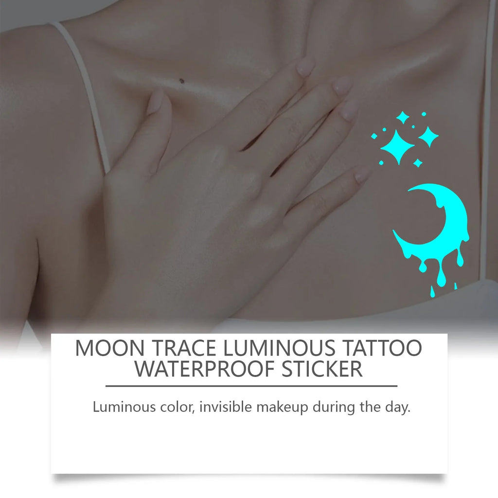 Luminous tattoo stickers two-piece pack with tattoo paste container for party decorations