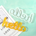 Silicone epoxy mould showing embossed English letters for resin jewellery making