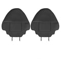 Two black leather rear seat anti kick pads showing full coverage design and single pocket style.