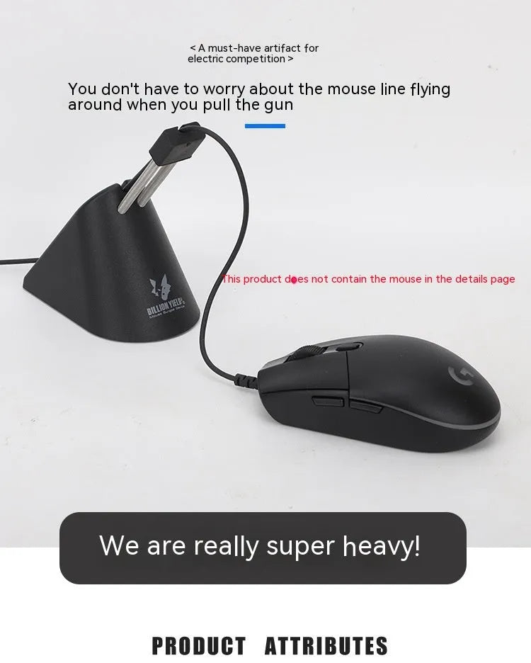 ABS plastic game mouse cable holder for wired mice in black or white colour