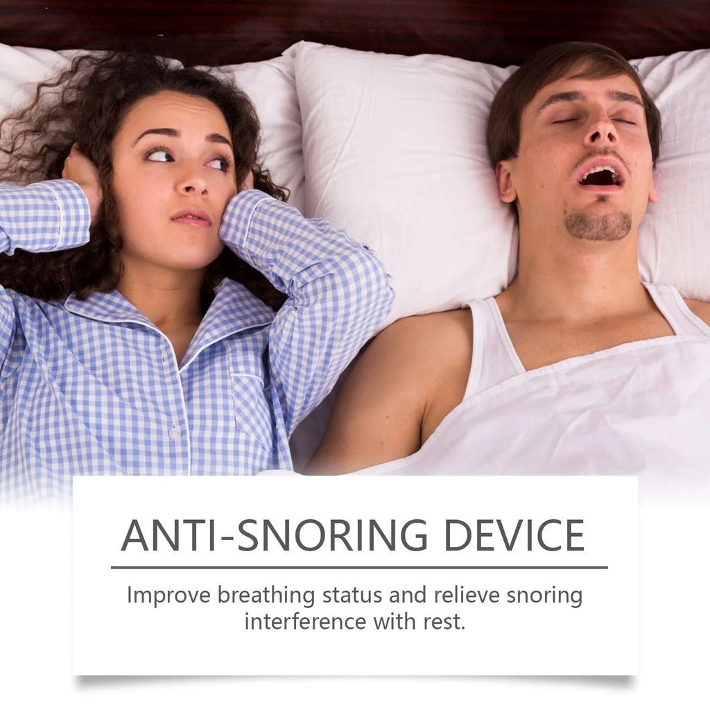 A single-unit anti-snoring stopper device for gentle night care.