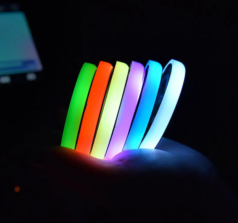 Colourful LED light-up coaster for car cup holders with USB cable