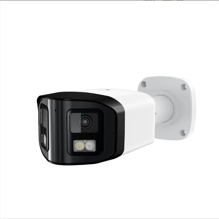 4MP dual-lens panoramic CCTV camera with safety belt design and IP66 rating