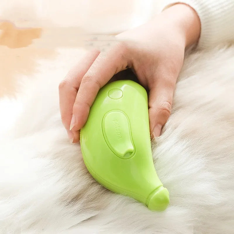 3 in 1 pet steam brush in green with comb head for cats and dogs grooming