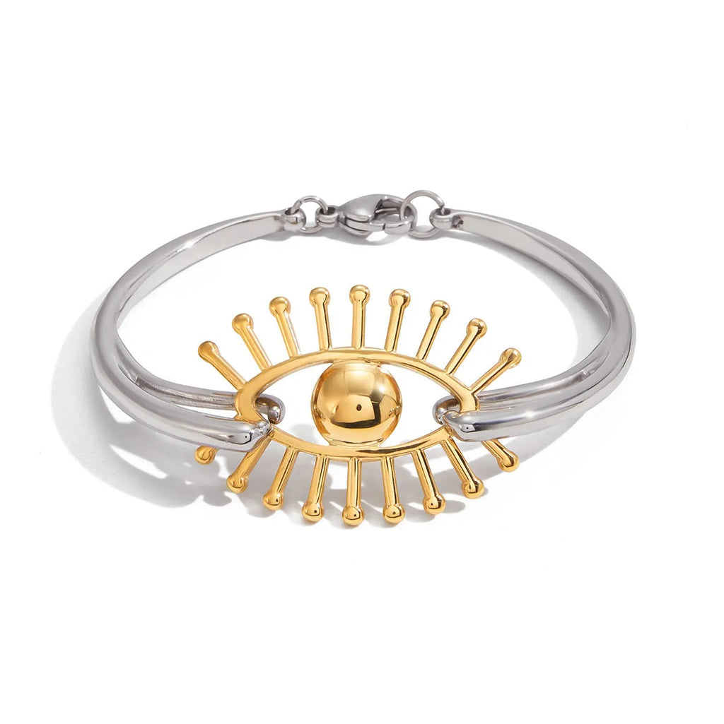 Stainless steel bracelet with Devil's Eye ornament in European American style, colour JDB0107032-PS
