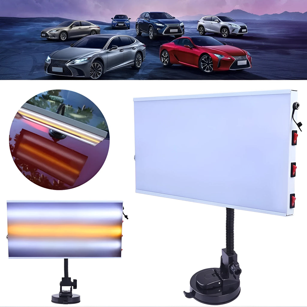 White car dent repair detector kit with concave inspection light and MPT X009 specification