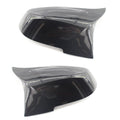 Modified horn rear-view mirror shells in paint bright black for BMW 3 Series 4 Series
