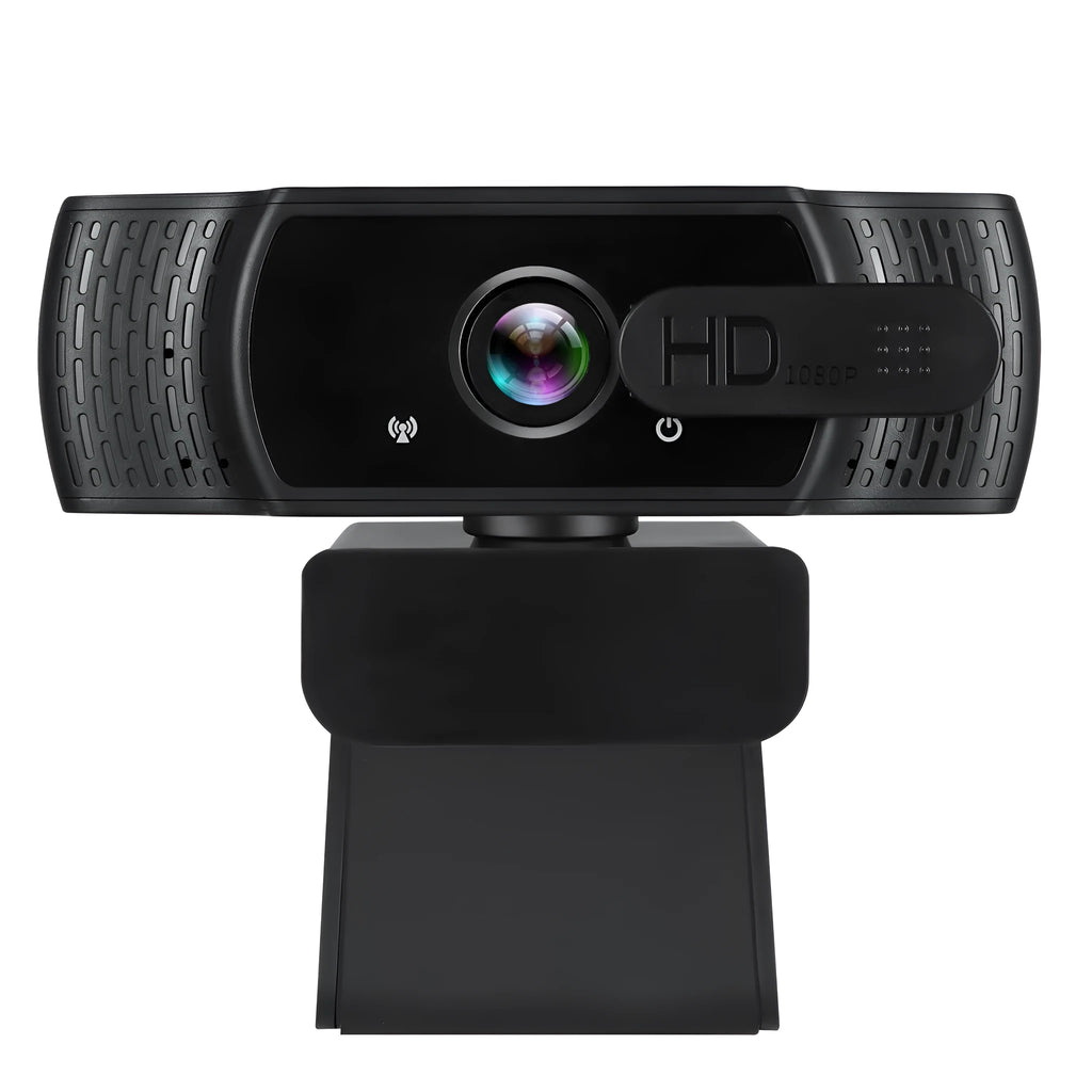 Black USB computer camera with universal clip for laptops and monitors