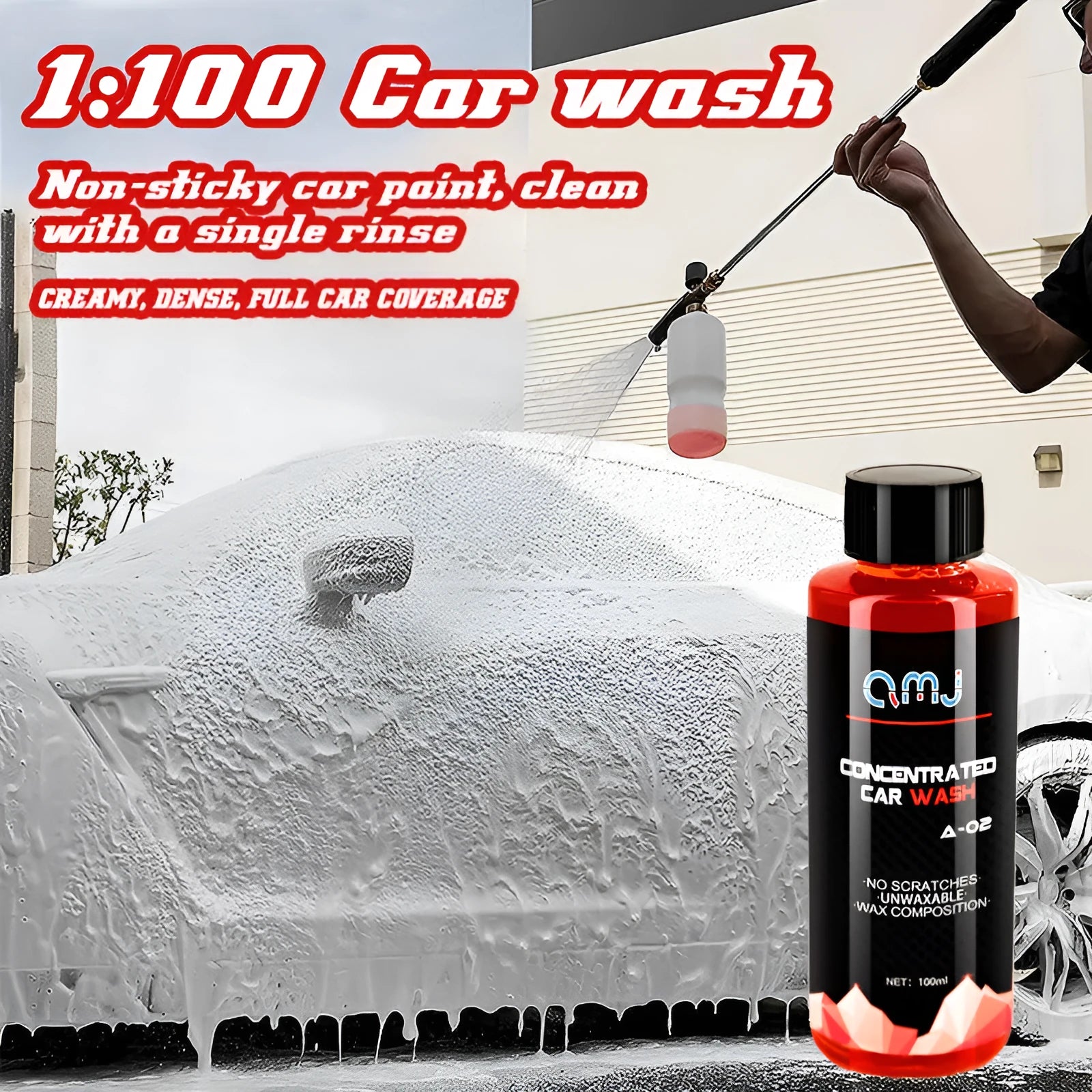 100ml bottle of super concentrated car decontamination and polishing foam cleaner