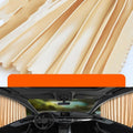 Auto retractable car sun curtain with roller shutter mechanism in gold colour