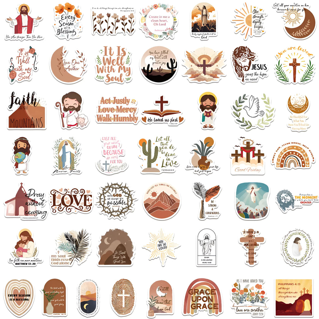 50 graffiti stickers in random patterns for laptop and phone decoration